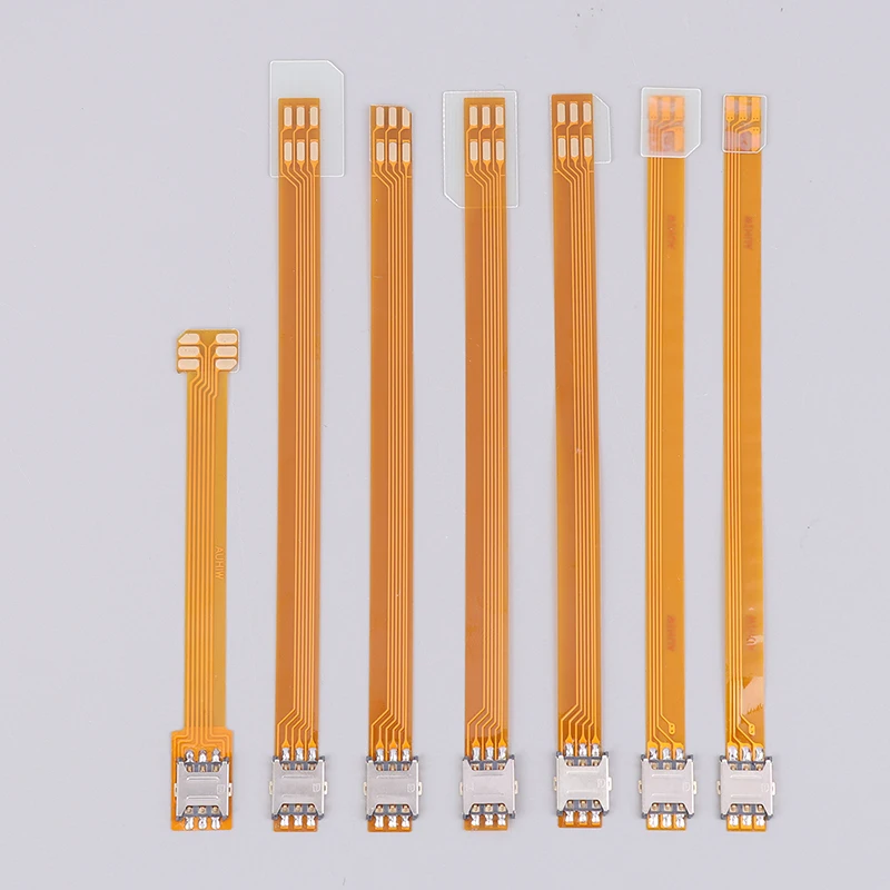 1pc Yellow 4FF Sim Card Converter To Nano 4FF Micro 3FF Standard 2FF Sim Usim Card Vertical 4FF Adapter Conversion Line
