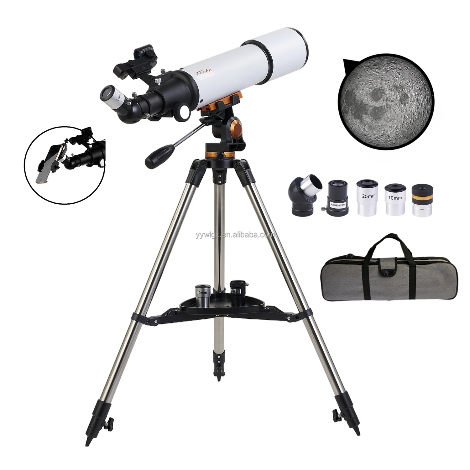 

F50080M Astronomical Telescope 80500 360 Times Zoom Telescopio 50080 Space Observation Moon Star Watching With Tripod