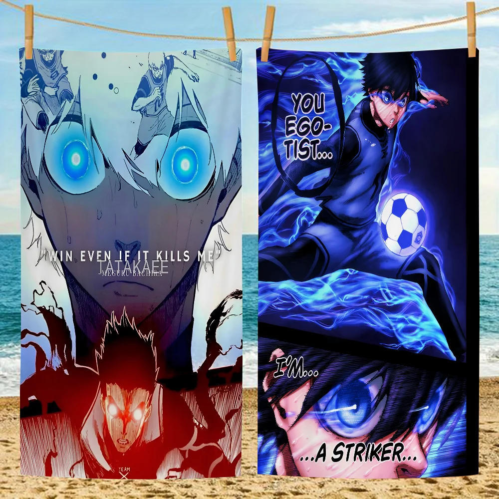 Anime BLUE LOCK Isagi Yoichi Big Microfiber Beach Towels Quick Dry Towel Sand Beach Towels Pool Towel For Travel Swim Pool Yoga