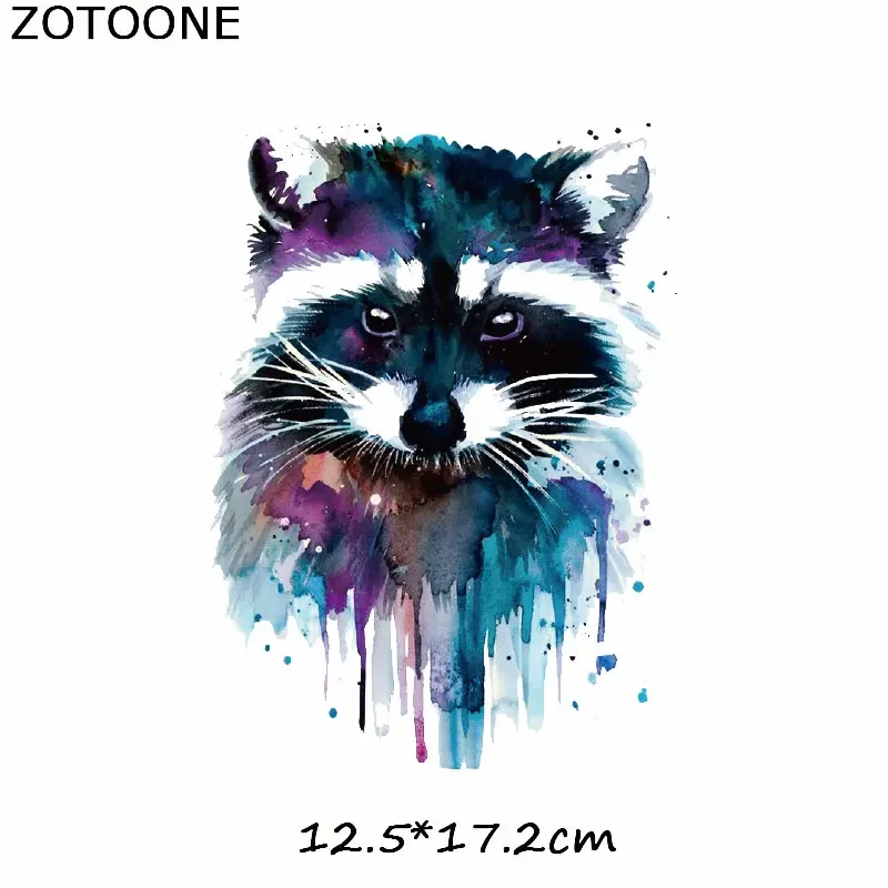 ZOTOONE Colorful Animal Patch Heat Transfers For Kids Clothes DIY T-shirt Butterfly Tiger Patches For Clothing Iron Applique E