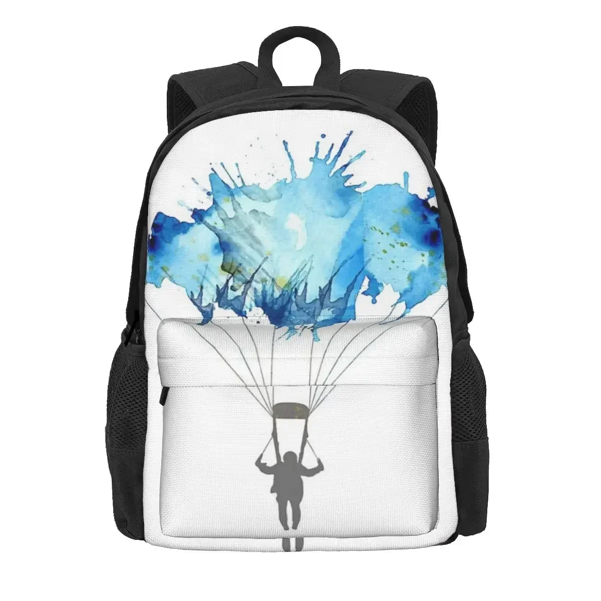 

Прыжок с парашютом, парашют с парашютом, парашютинг. Акварельные иллюстрации Рюкзаки Книжная сумка Школьные сумки Рюкзак Рюкзак Сумка на плечо