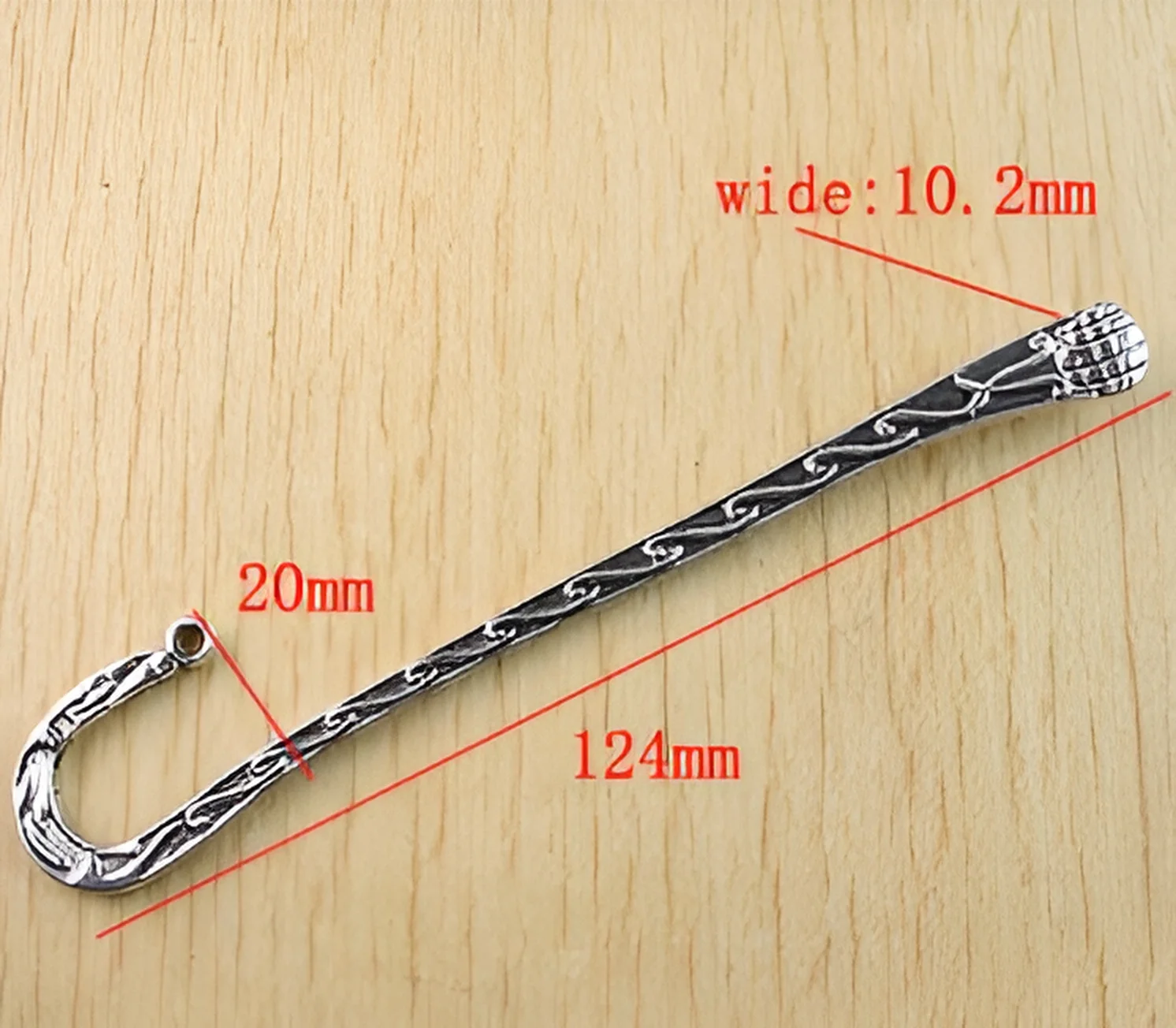 

2pcs 124mm*20mm Alloy matel tibetan sliver crafted bookmark HWH1015