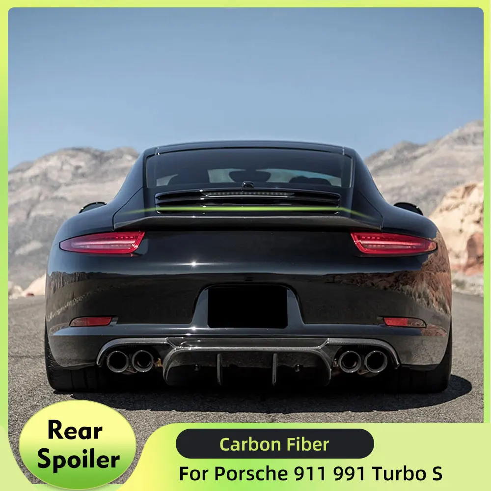 

Carbon Fiber Car Rear Trunk Spoiler Wings for Porsche 911 991 Turbo S Carrera GTS Coupe 2-Door 2012-2018 Tail Boot Lid Wing Lip