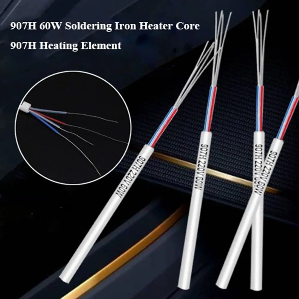 

High Quality 907H 60W Soldering Iron Heater Core 230/110V Ceramics 4 Wire Adapter 200-480℃ Metalworking Soldering Station