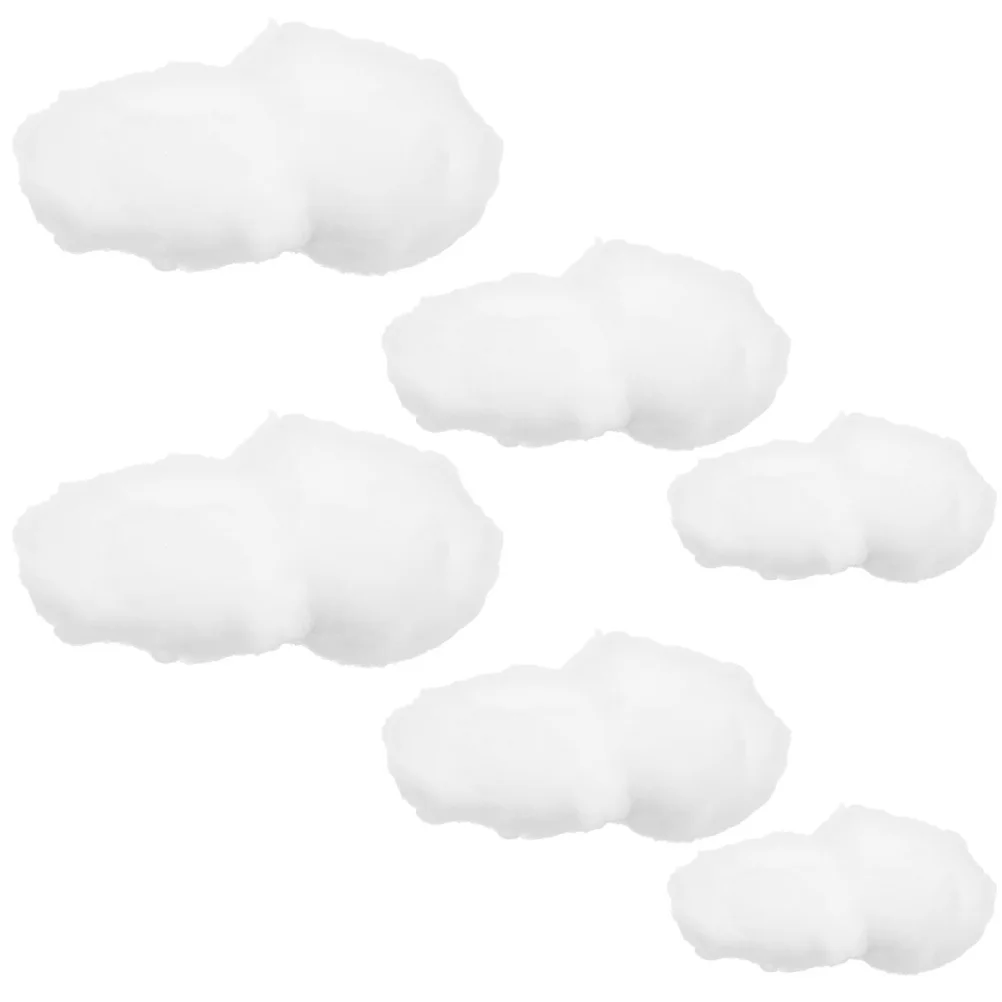 

6Pcs Artificial Cloud Pendant Simulated Hanging Decor for Room Nursery Wedding Party Ceiling Wall Decoration Fake Cloud