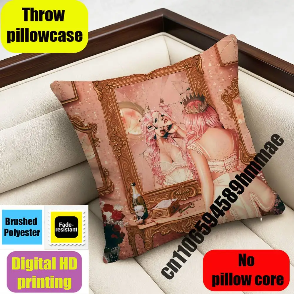 For 45x45cm 35x35cm Square Bedroom Custom Pillowcase Cushion Cover M-Melanie M-Martinez Hades Throw Pillow Case