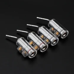 4pcs 2mm Acicular Banana Plug 24K Gold/Rhodium plated Speaker Pin Angel Speaker Wire Screw Lock Connector For Musical HiFi Audio