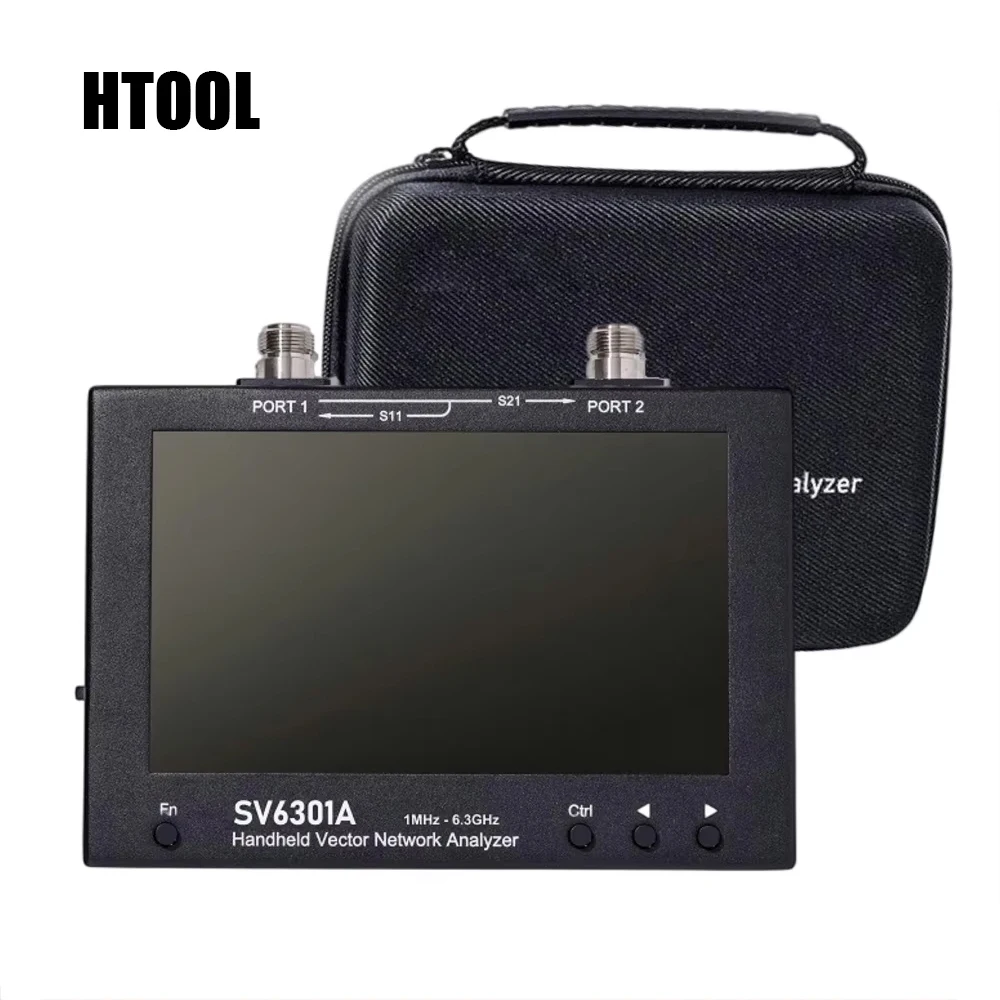 HTOOL SV6301A 6.3GHz Handheld Vector Network Analyzer VNA,S11 50dB,S21 75dB,8GB Storage English Russian Menu software provided