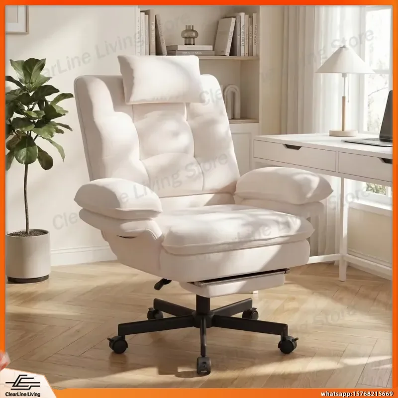 Criss Cross Office Chair with Flip-Up Armrests Headrest 135° Reclining Swivel Ergonomic Desk Chair Velvet Mesh Back