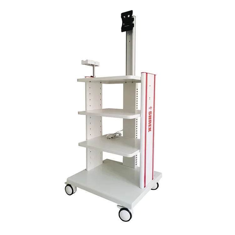 

304 stainless steel Trolley 3D laparoscopy cart