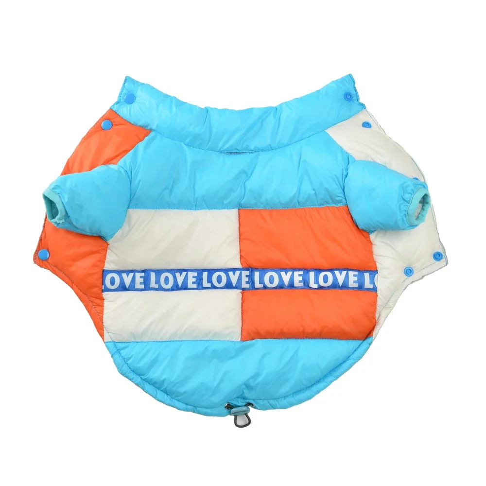 Wasserdichte Hundejacke, Mantel für kleine und mittelgroße Hunde, Katzen, Winter, winddichte Welpenkleidung mit Leinenloch, Chihuahua-Mops-Kostüm