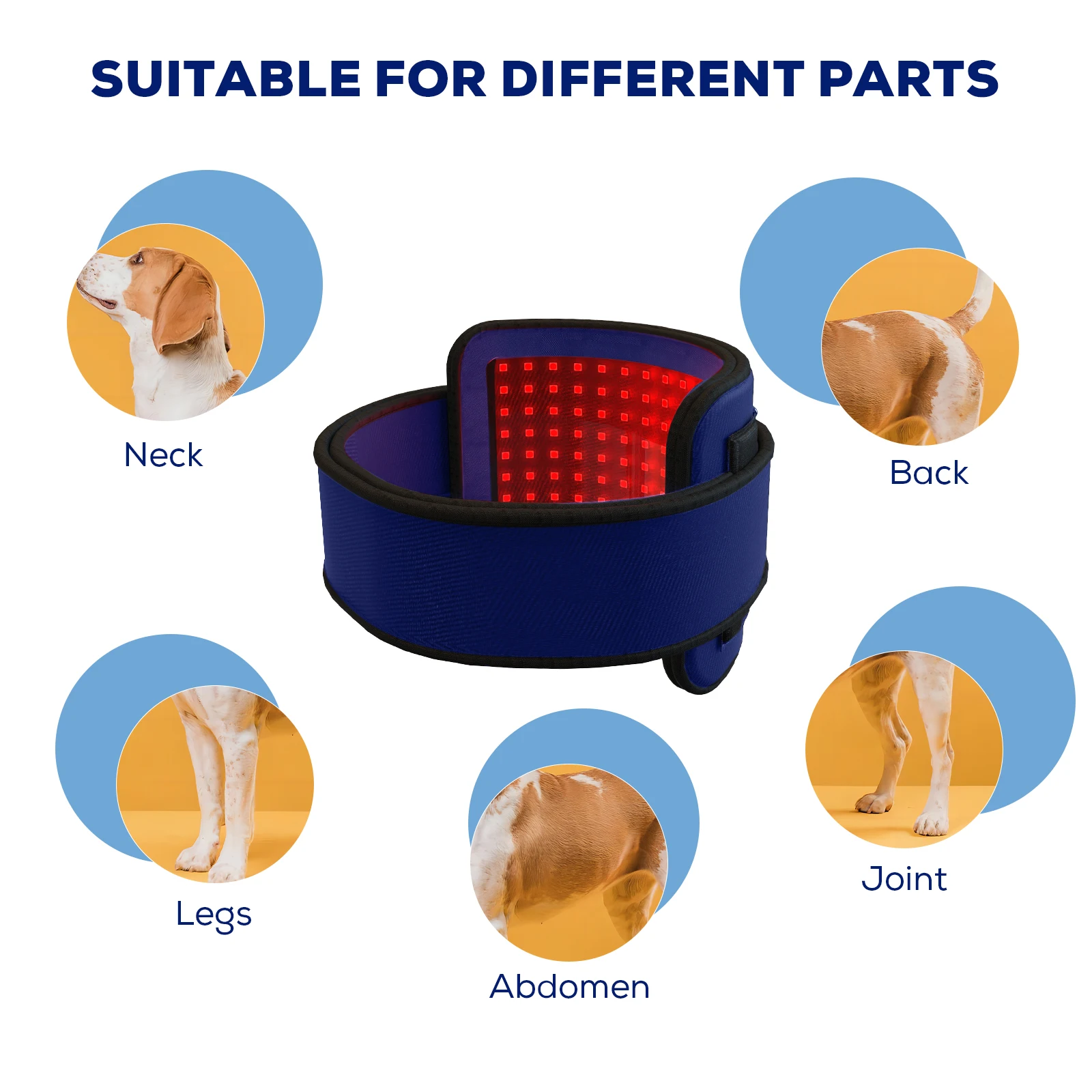 PUPCA Cold Laser Therapy Device for Dogs Infrared Light Therapy for Pets Red Light Therapy Belt for Joint and Muscle Pain Relief