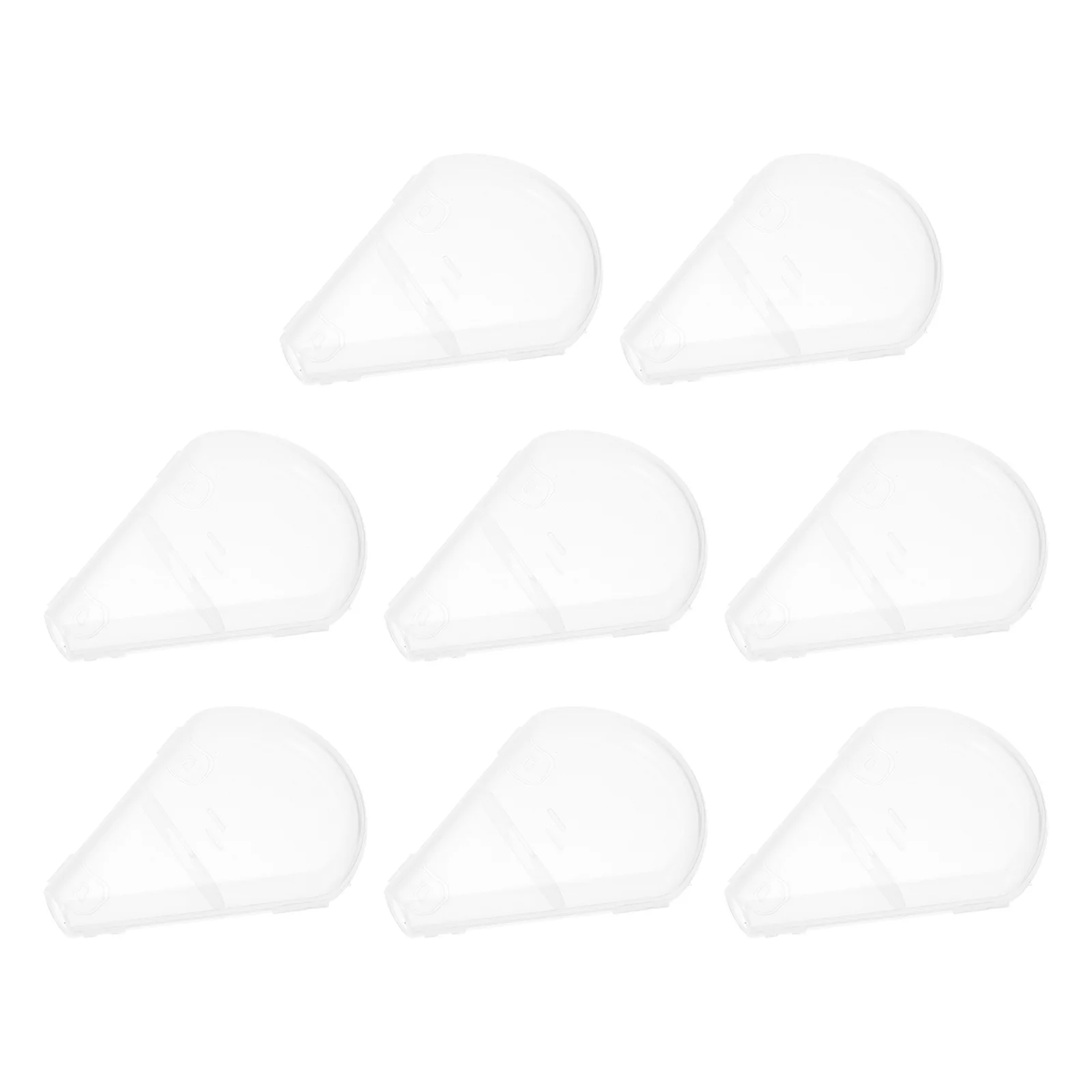 10 قطعة حافظة حماية فرشاة على شكل مروحة غطاء بلاستيكي شفاف للسفر مقاوم للغبار فرشاة للمكياج أغطية رأس تخزين الأدوات