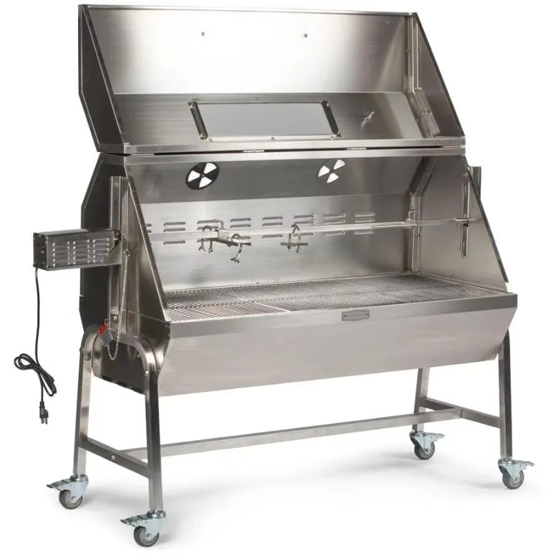 

Grill 125 lbs stainless steel outdoor charcoal grill with cap