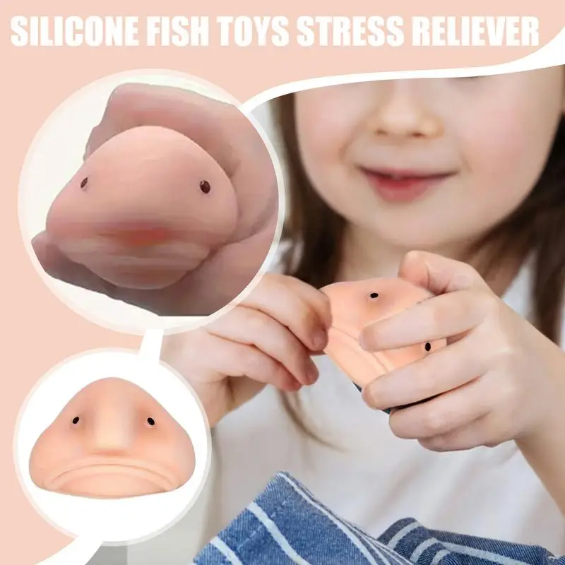 Creative Blobfish บีบของเล่นหยิกช้า Rebound Ball ยืดบีบสัตว์ Sensory เกมความเครียดบรรเทา Fidget ของเล่น