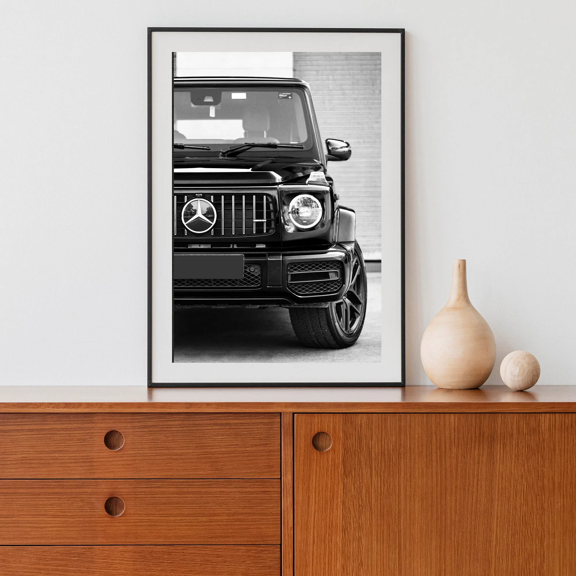 G WagonBlack and White Car Poster Print Canvas Painting G Class Home Decor Car PHotography Wall Art Picture For Living Room