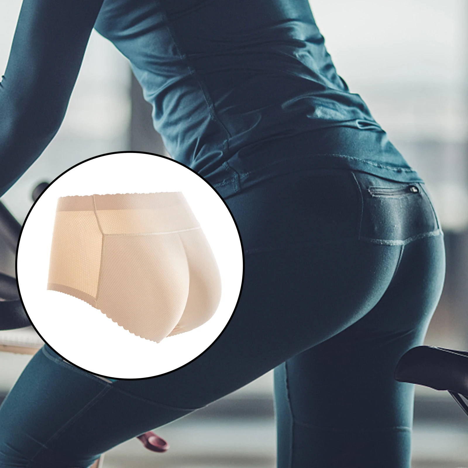 Butt Hip Lifting Panties Padded Panties Buttocks Shaper Middle Waist Padding Breathable Seamless Shapewear Lifter Panties