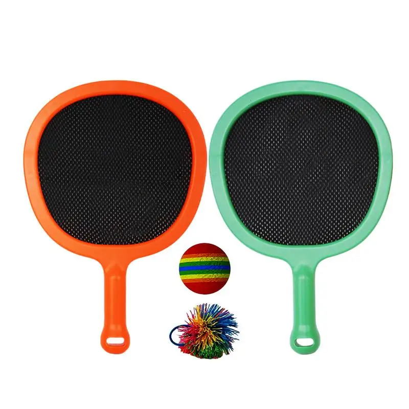 

Kids Badminton Set Set of 2 Children's Badminton Rackets with 2 Colorful Balls Backyard Outside Sport Game Lightweight Shuttle