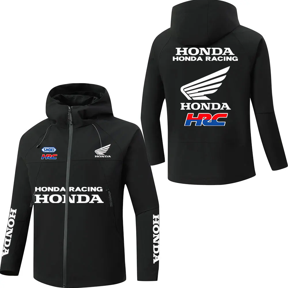 

Водонепроницаемый пуховик Honda с мотоциклетным принтом 2025 года, ветрозащитная осенне-зимняя уличная мужская и женская гоночная одежда