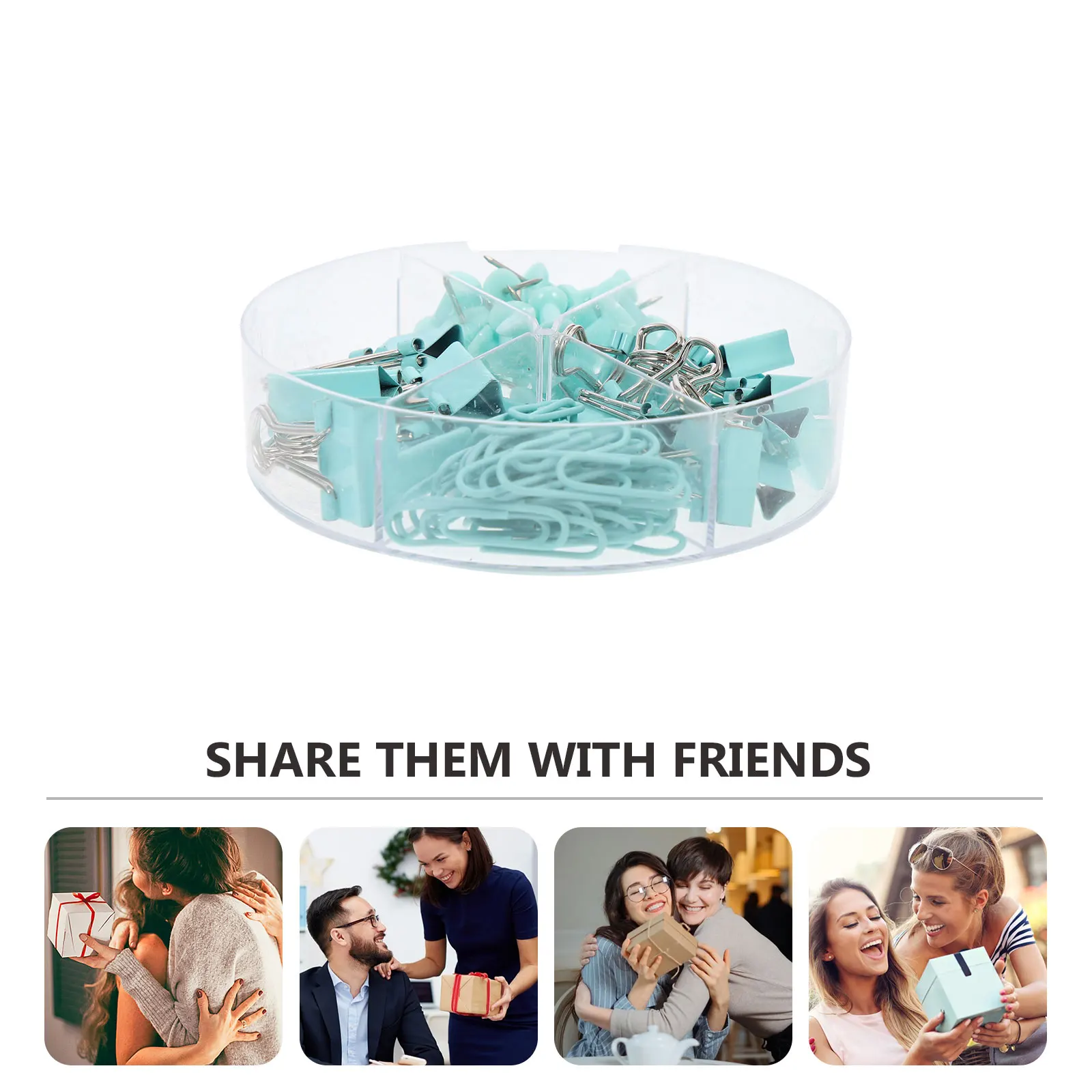 

1 Set Office Paper Clips Iron Thumb Tacks Multi-Functional Binder Clips Portable Sorting Supplies Gold Bulletin Board Tool Kit