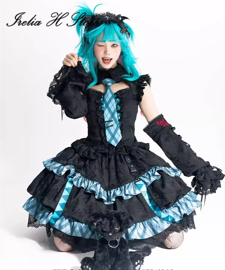 Irelia H Mi Formula 여성 고딕 로리타 원피스 코스프레 코스튬, 할로윈 파티 원피스