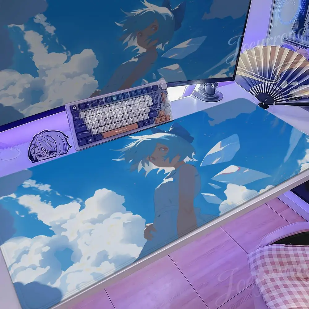 

Touhou Project Cirno Коврик для мыши Горячий аниме 1000x500 Таро Сакамото Days XXL Большие игровые нескользящие офисные коврики для клавиатуры Настольный коврик