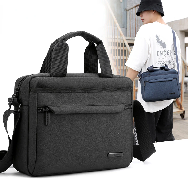 New Fashion Handbag Simple Men\'s Business Shoulder Bag Commuter Casual Messenger Bag Nylon Material Large Capacity Crossbody Bag