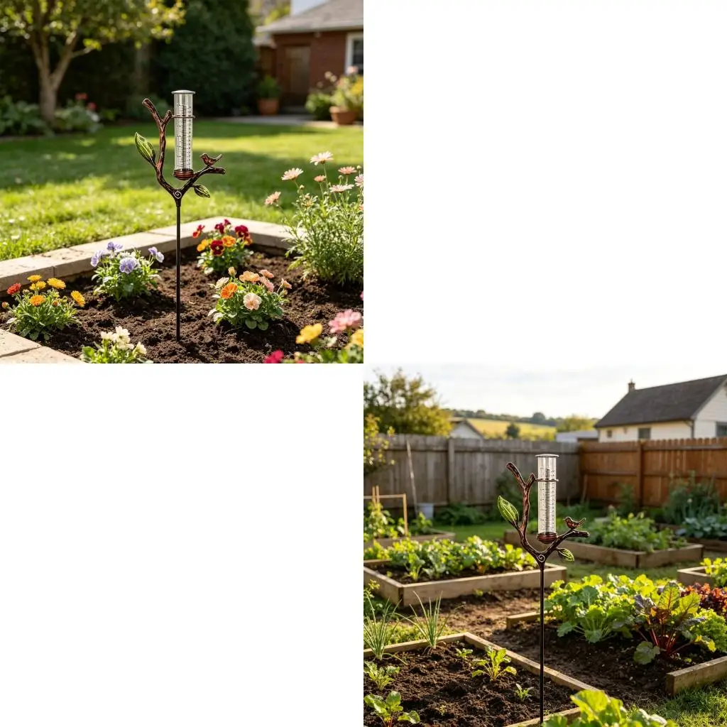  Unique shadowy water Collector With Acrylic Tube For Precise Liquid Measurement In Gardens