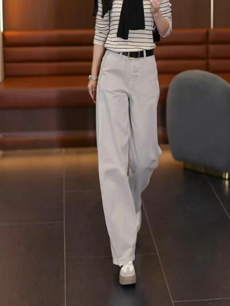 

Весна 2025: Модные женские джинсы с высокой талией, прямые, свободные, широкие, длинные брюки для повседневной носки, удобные, для работы и отдыха