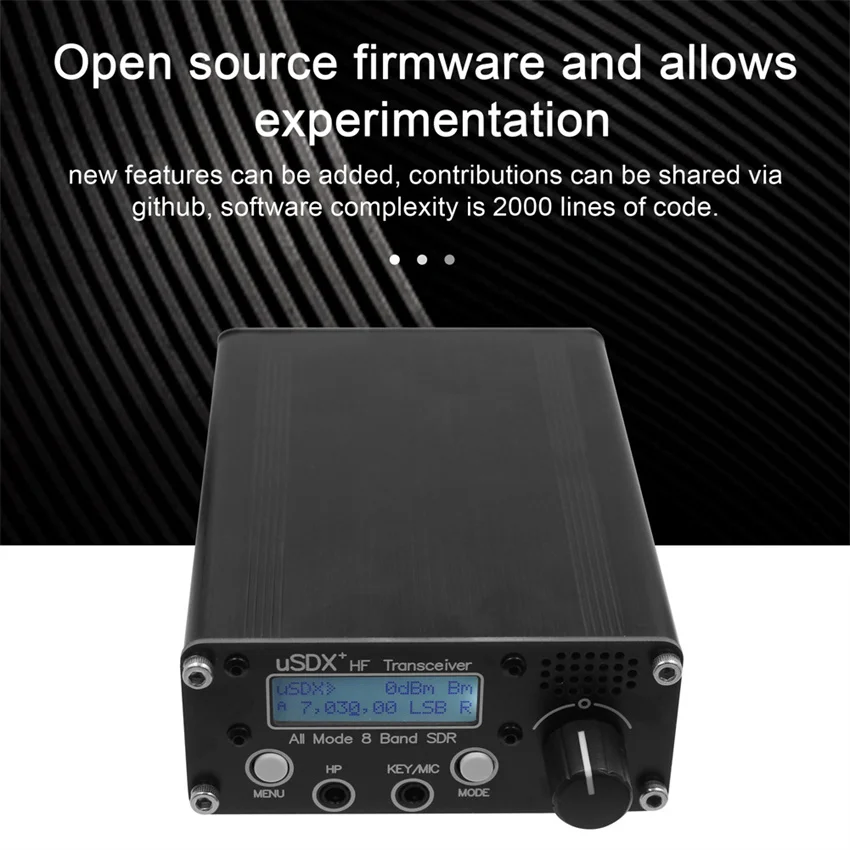 uSDR uSDX+ Plus V2 10/15/17/20/30/40/60/80m 8 Bands SDR All Mode High Frequency SSB QRP Transceiver with BNC Antenna Connector