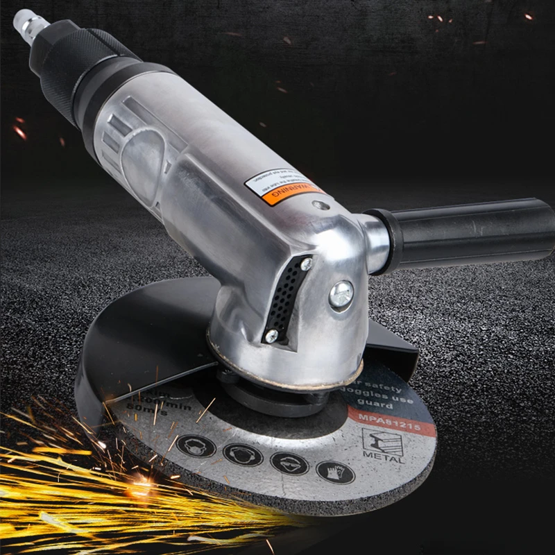 Smerigliatrice angolare pneumatica da 5 pollici, rettifica e lucidatura manuale per macchina da taglio, mola pneumatica manuale da 125 mm