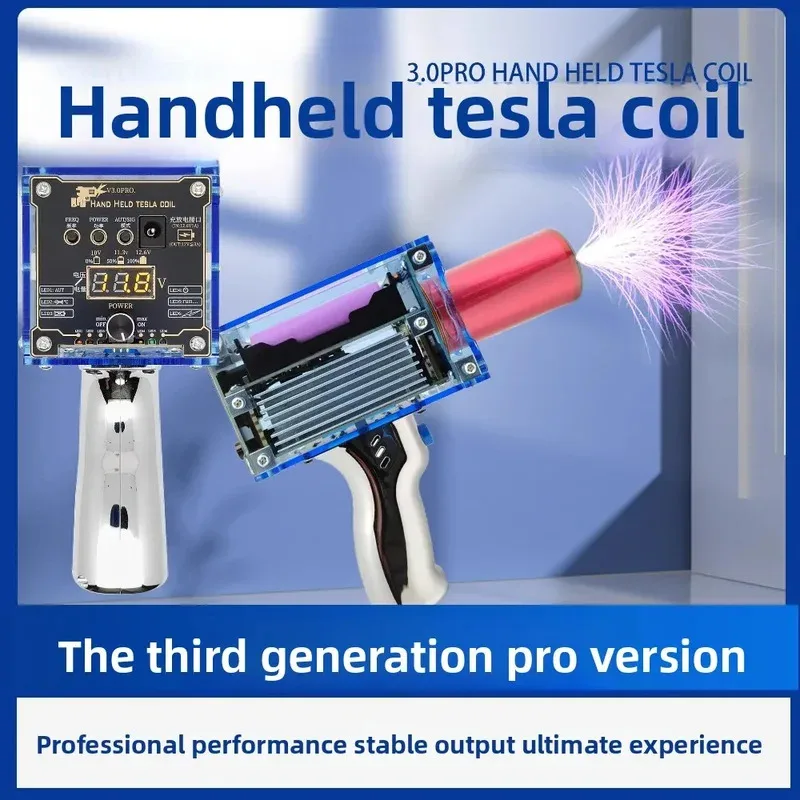 

Third Generation PRO Enhanced Tesla Coil Gun Handheld Magnetic Energy High Voltage Generator Artificial Lightning