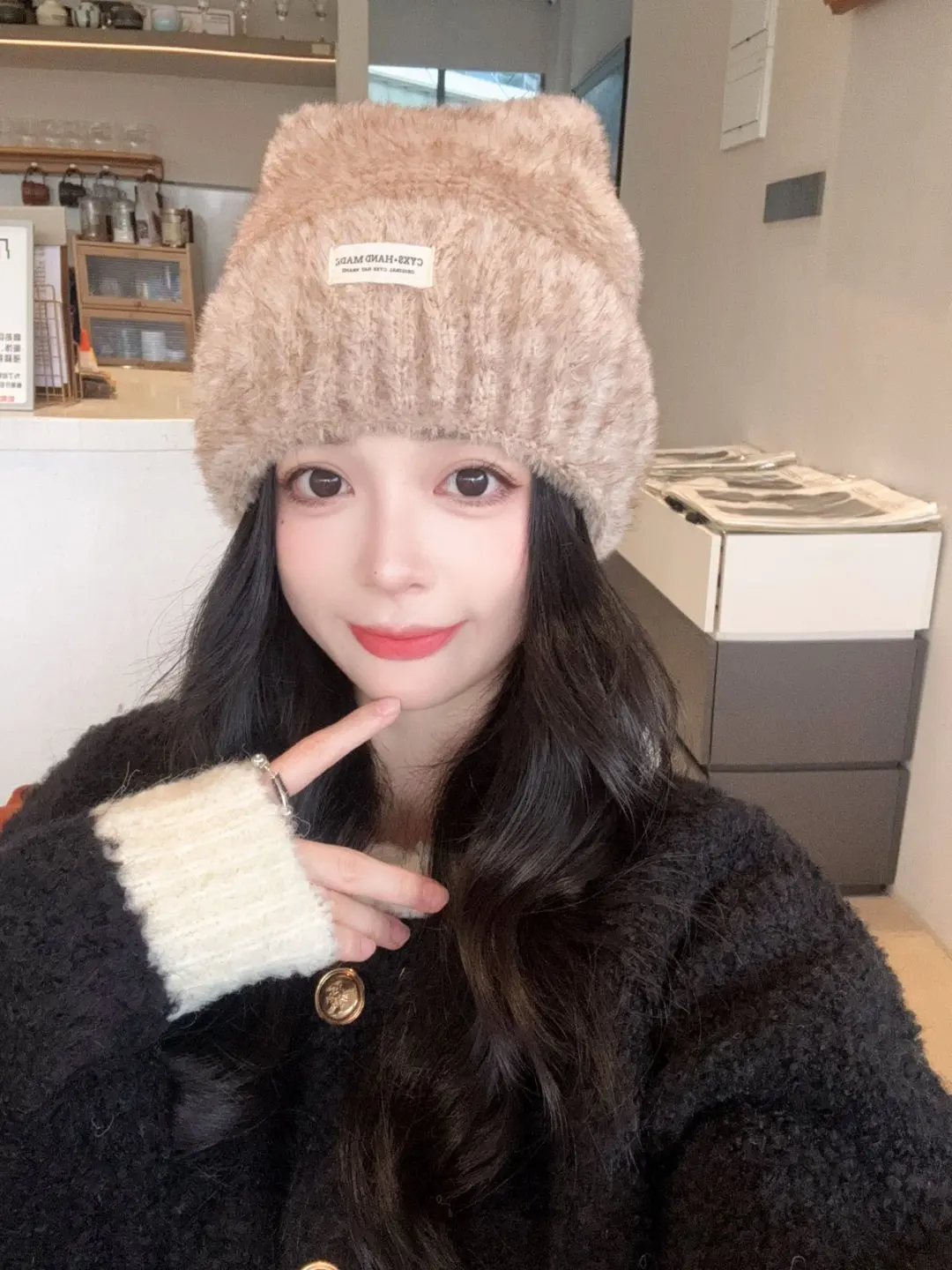 coreano-sle-street-faion-thiened-calor-chapeu-de-malha-simples-padrao-de-carta-pequeno-efeito-de-rosto-bone-de-la-ex