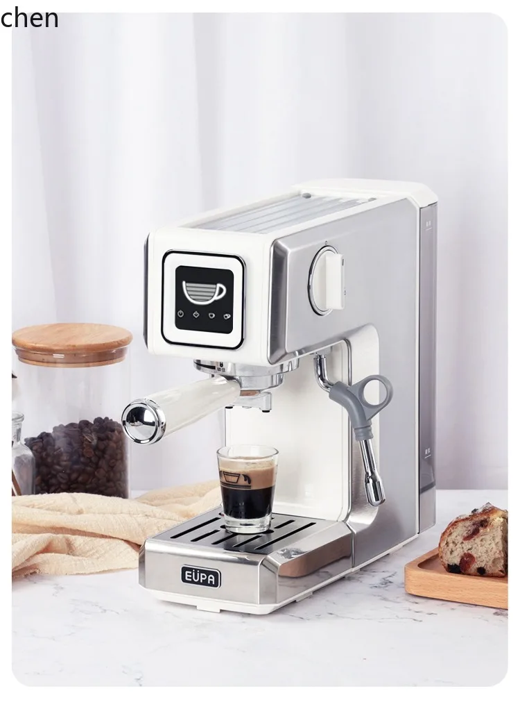 

HTT coffee machine small concentrated full semi-automatic American office steam milk foam