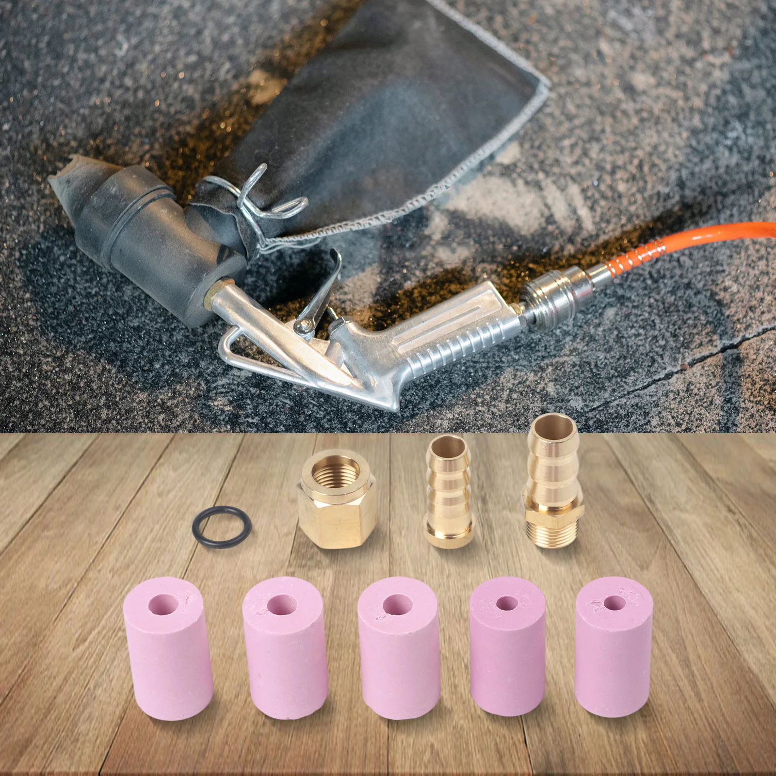 

13.5mm Nozzle Diameter Sandblaster Tool Handheld Sandblaster Efficient Polishing Ergonomic Grip Long-Lasting Performance