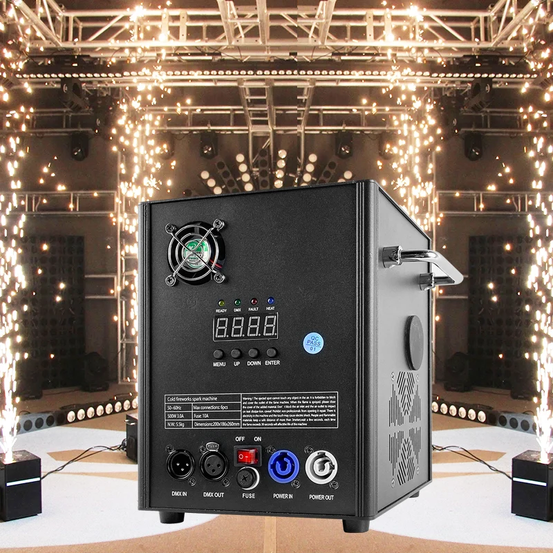 

500W Spark Machine DMX Remote Firework Fountain Sparkler Machine For Wedding Party Celebration Stage DJ DISCO Party