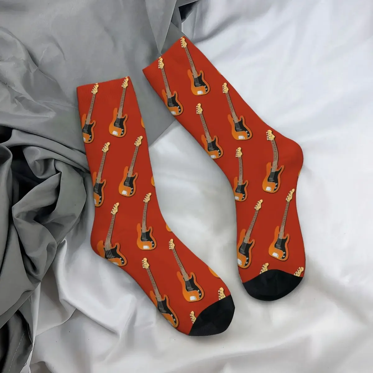 Benutzer definierte Präzision Bassgitarren socken Harajuku super weiche Strümpfe ganzjährig lange Socken Zubehör für Unisex-Geschenke