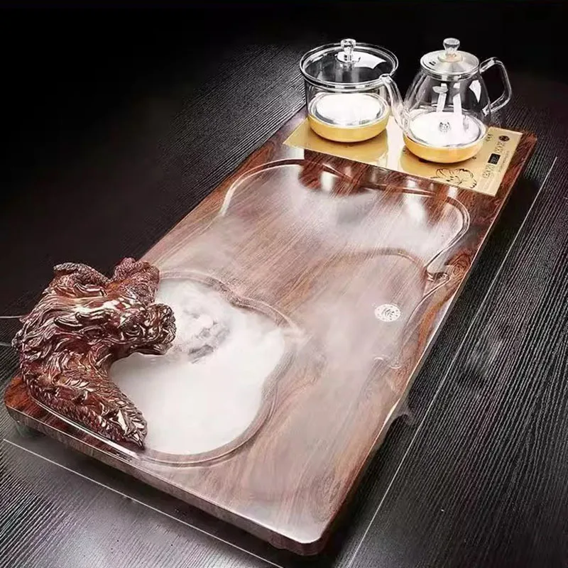 

Irregular Office Tea Tray Luxury Plate Tableware Chinese Drainage Ceremony Tea Tray Drip Magnetic Bandejas Home Decorationgs
