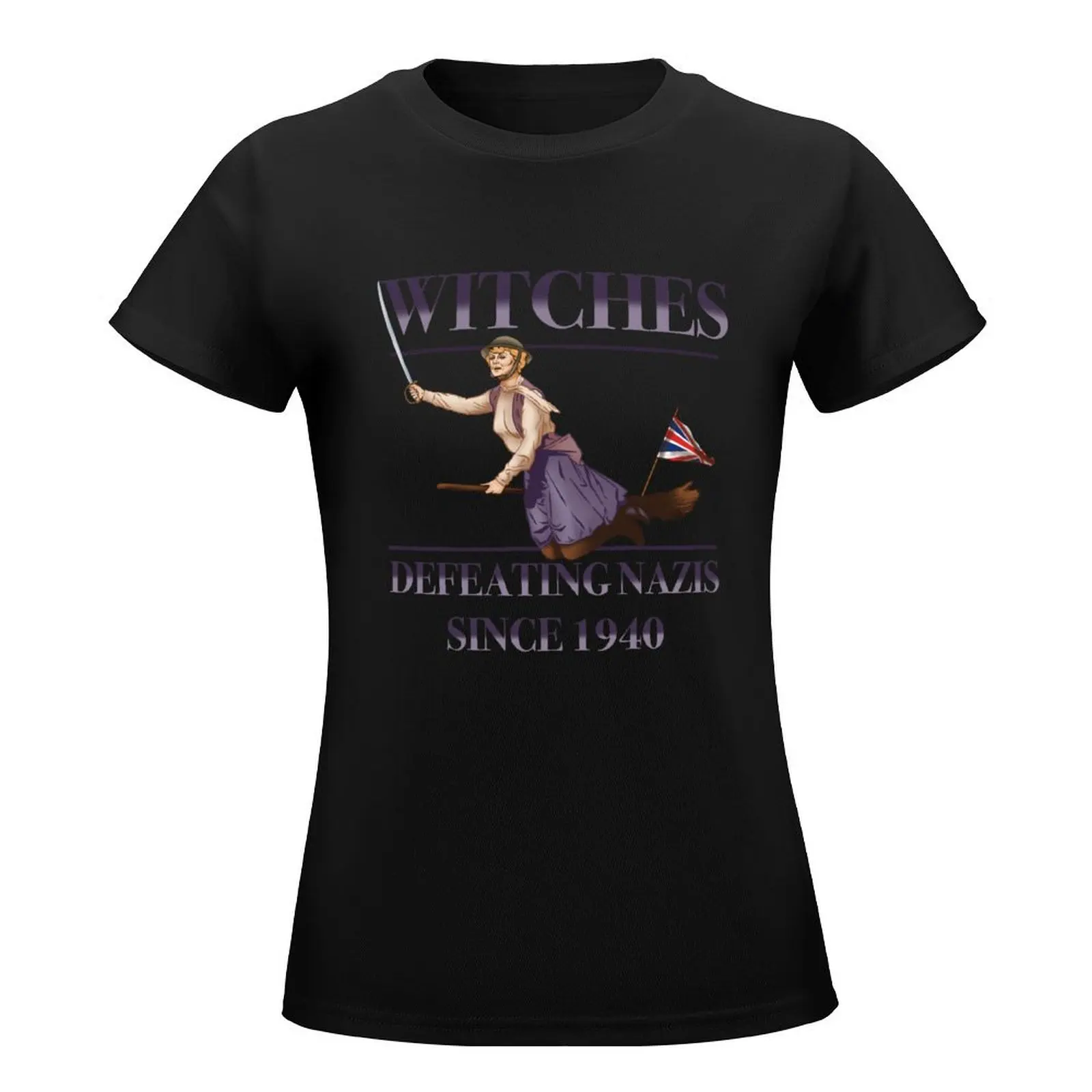 Witches Defeating Nazis T-Shirt Female clothing shirts graphic tees summer tops t-shirts for Women pack