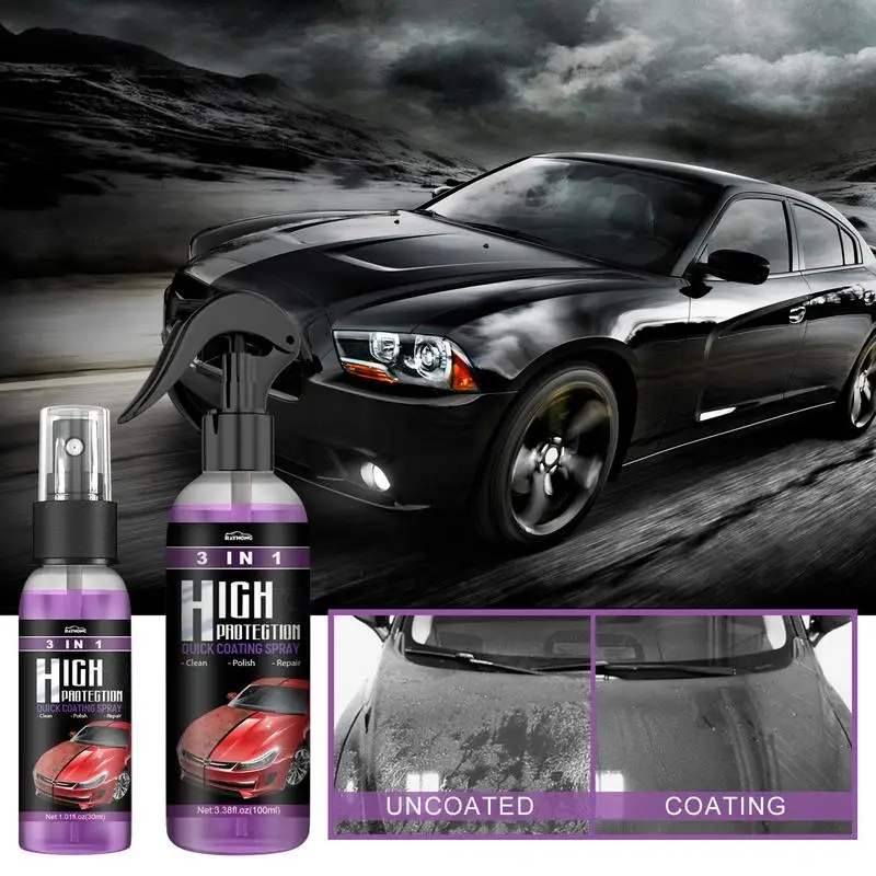 Car Quick Coating Spray Products 3 IN 1 Cleaning Shield Coating Paint Repair Auto Detailing Exterior Restorer Ceramic Spray Tool