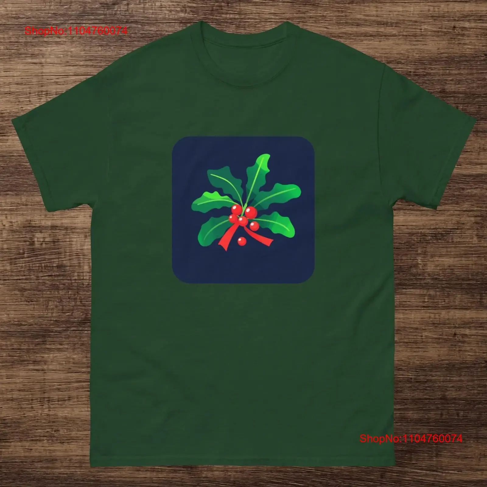 Camiseta con aplicación de muérdago, nebulosa, vacaciones navideñas, única, 247, vintage, lavada, cómoda, ropa de diseñador Unisex, ropa de calle gráfica
