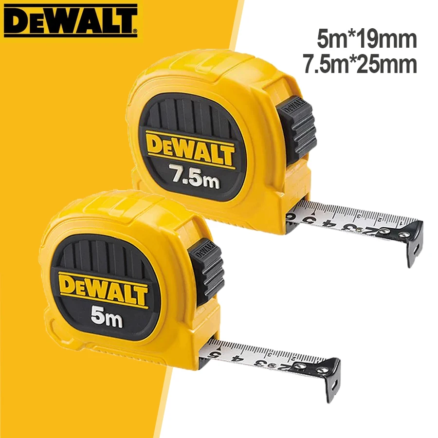 DEWALT 5M/7.5M Double-Sided Tape Measure Construction Carpentry Mapping Measurement Tools DWHT36156L-23/DWHT36158L-23