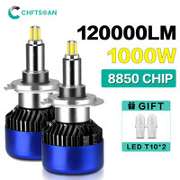 Chftsoan 360° LED Headlight H4 High Power Headlight 1000W 120000LM H7 H11 9005 9006 9012 Canbus Headlight 6500K Fog Light 9-48V