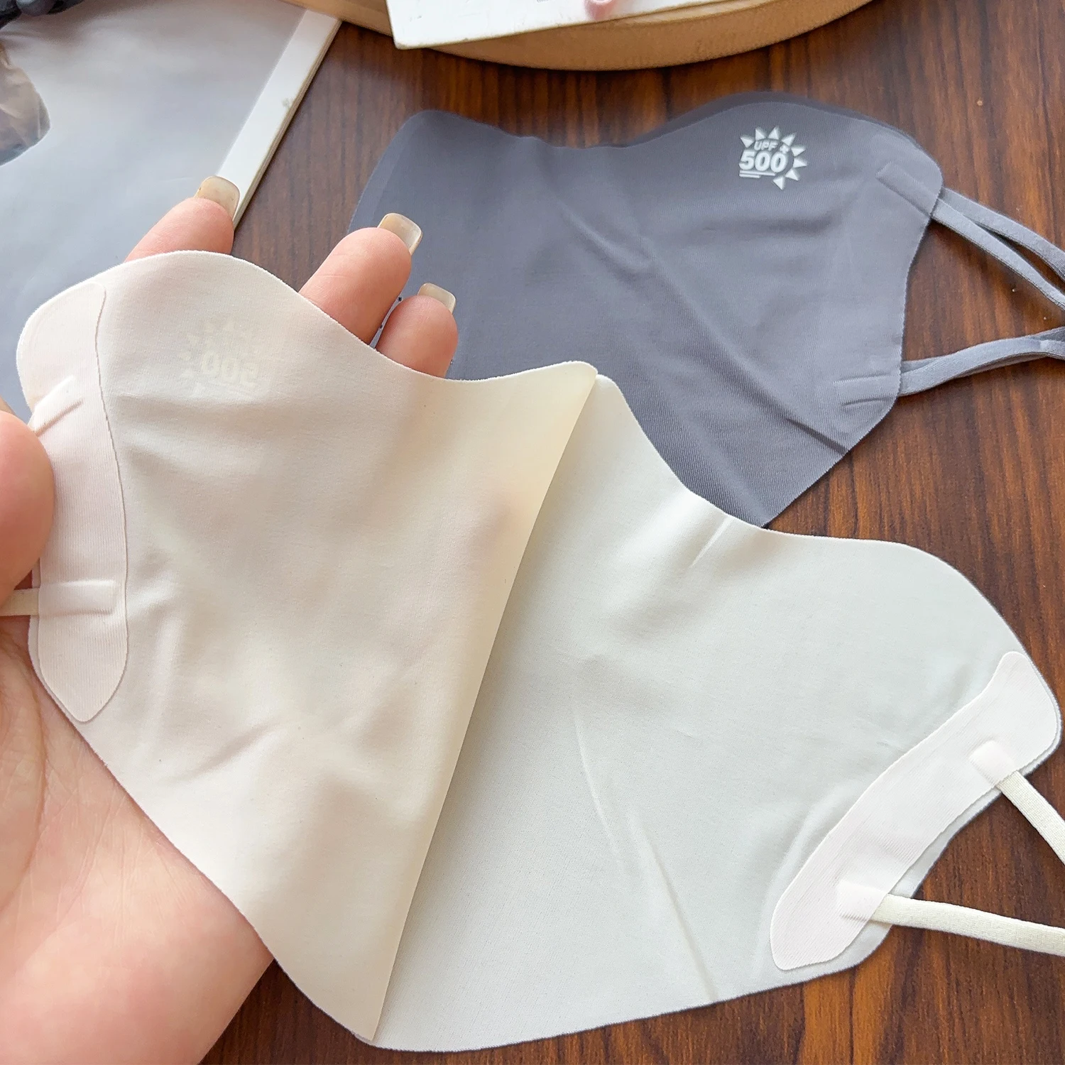 قناع وجه للأشعة فوق البنفسجية قابل للتعديل وقابل لإعادة الاستخدام للحماية من الشمس، غطاء وجه من الحرير الجليدي قابل للتنفس لقناع ركوب الخيل الرياضي في الهواء الطلق #6