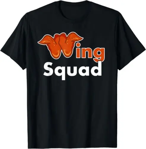 NEW Chicken Wing Shirt Wing Squad Funny Fried Chicken Lover T-Shirt S-3XL