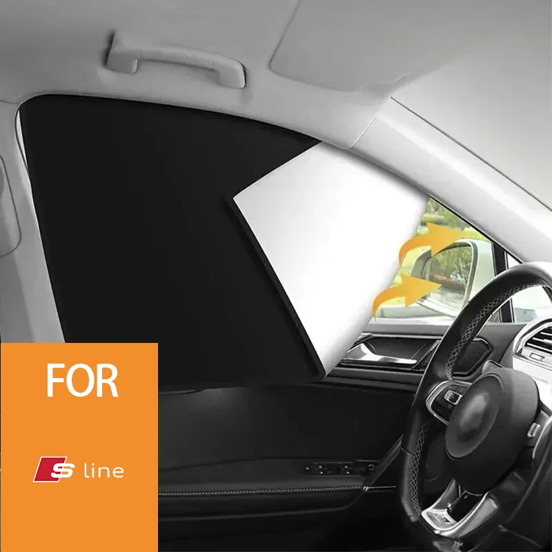 

Window Cover Sun Visor Foldable Magnet Car Sun Shade Auto Accessories For Audi sline TT Q2 Q3 Q5 Q7 Q8 A3 A4 A5 A6 A7 R8 B5 B6