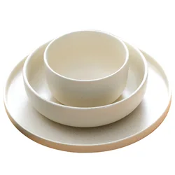 Japanese Simple Ceramic Tableware Bowl Set Lamian Noodles Salad  Steak Soup  Rice  Cooking Plate Western Food