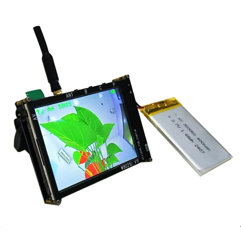 【NOVIDADE】Micro 5.8G 56CH 2.4 Polegadas LCD 480X 320Px FPV Monitor de busca automática para drone multicopter RC