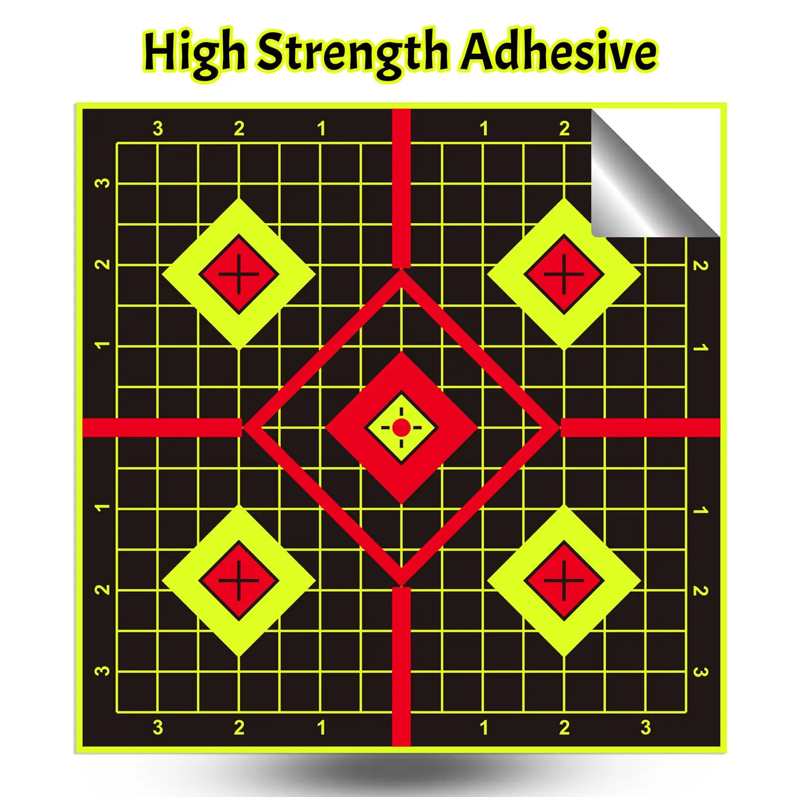 JOAXOR Splatter Adhesive Targets Stickers With Yellow Effect Square 12x12 Inch