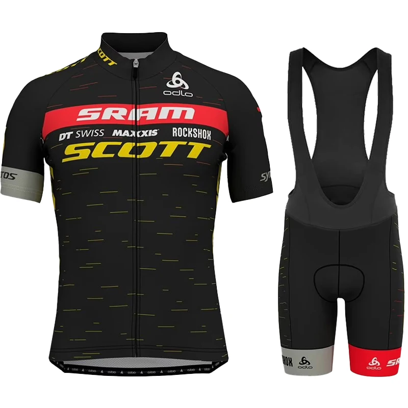 SCOTT-Conjunto De Jersey De Ciclismo Para Homens, Equipamento De Bicicleta, Roupa Esportiva, Mountain Bike, Bib Shorts, BTT, Ciclo, Verão